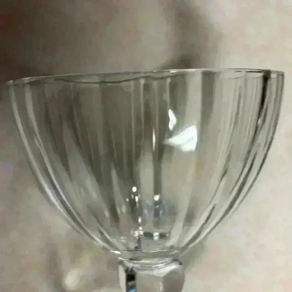 Cristal D'Arques-Durand 2 Ice Cream/Dessert Bowls Pattern Is "Quadro" No… - Picture 5 of 10